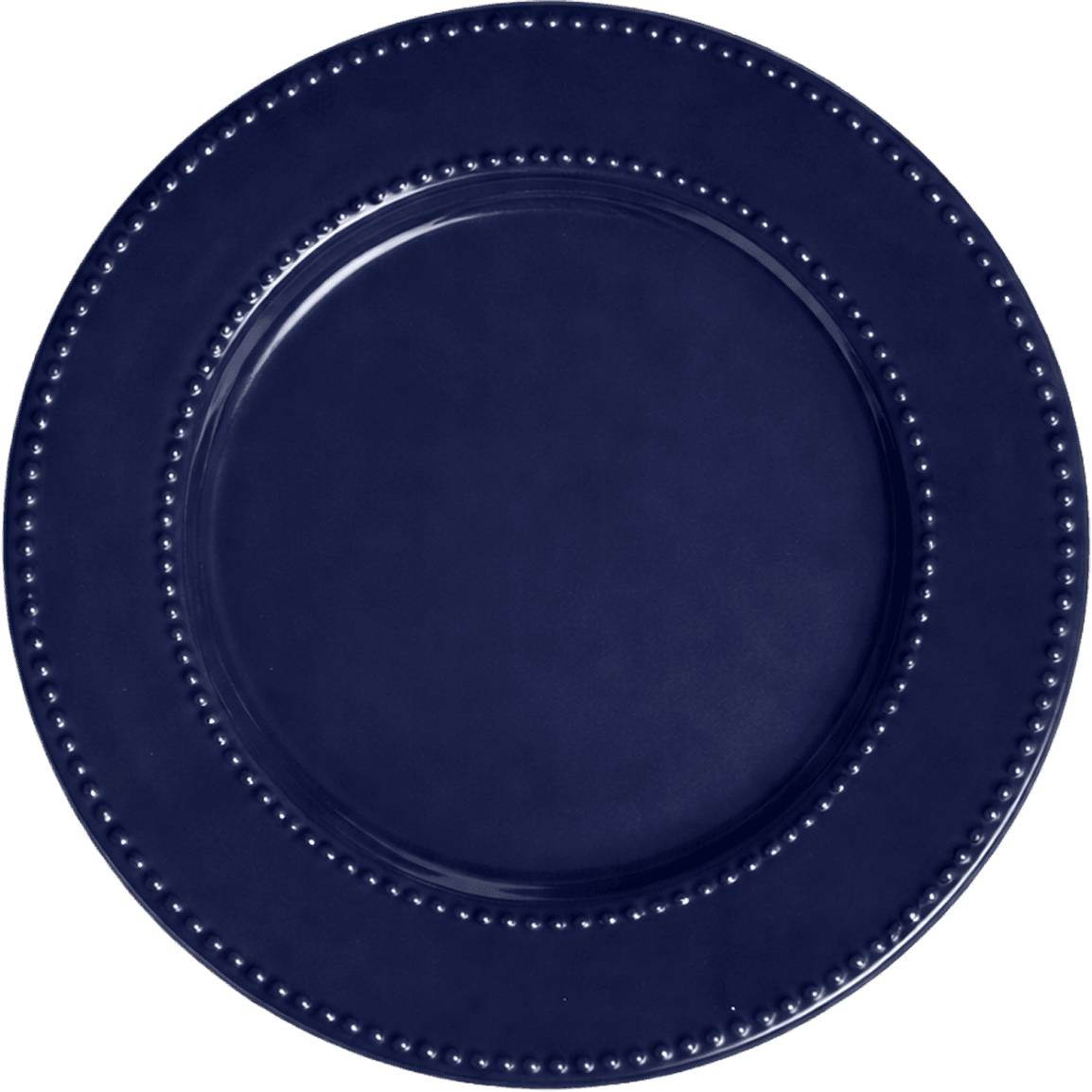 Platón Azul Marino Bolitas