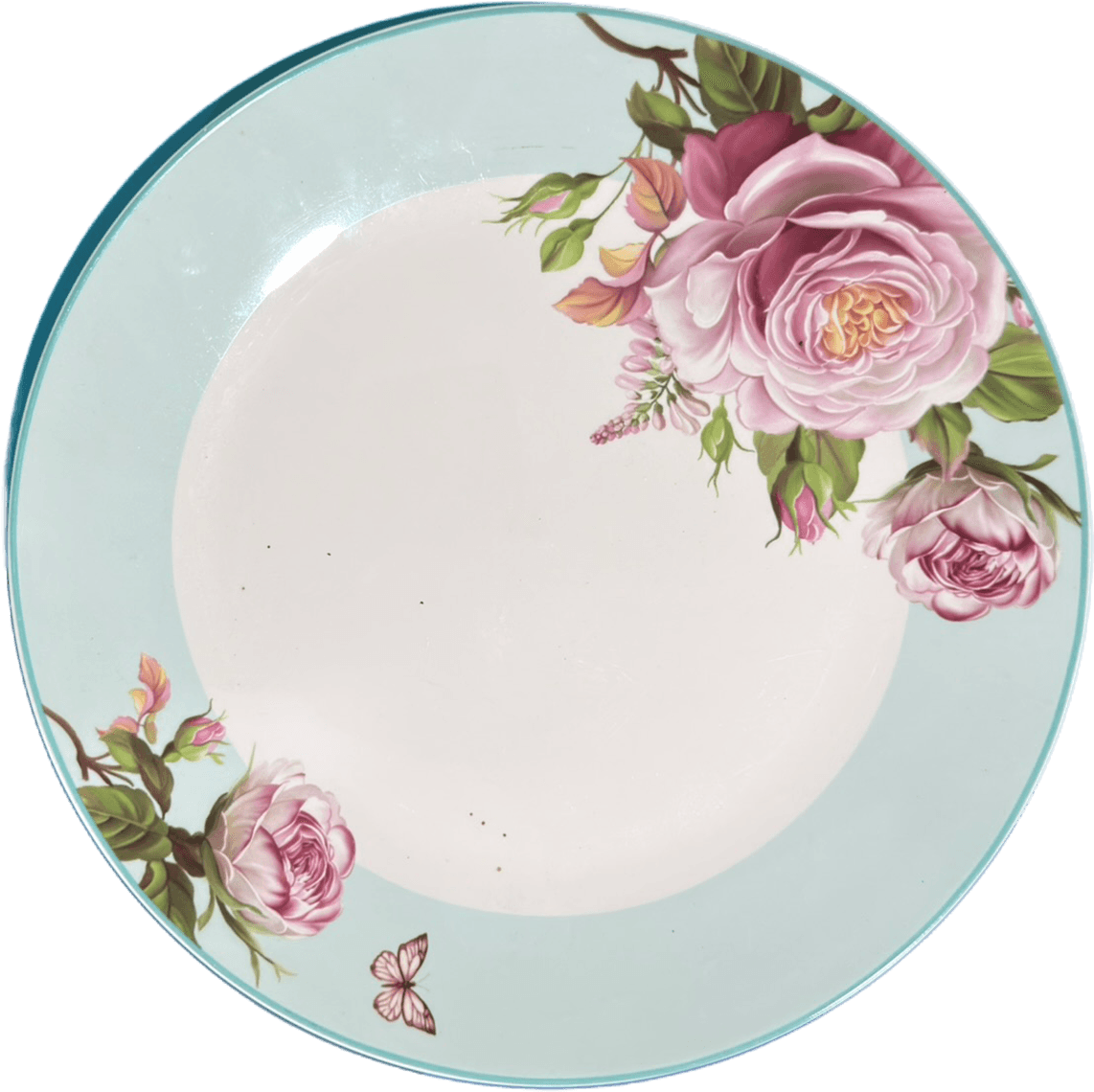 Platón Rosas Y Mariposa