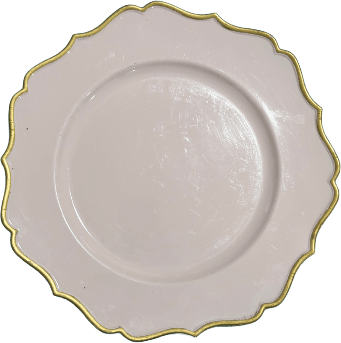 Platón Rosa Festoneado Dorado